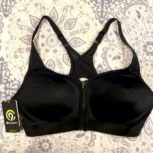 Champion Sports bra, zip front medium support, NWT